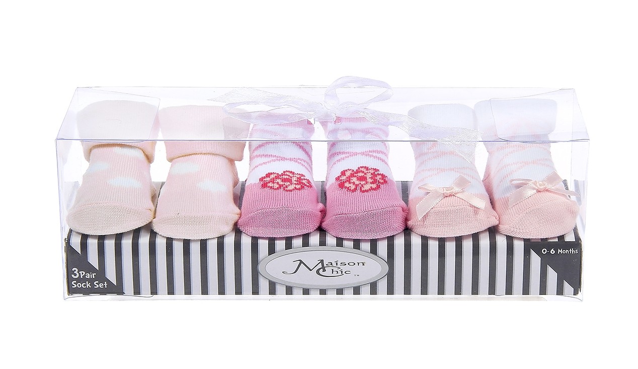 pink cloud socks gift set