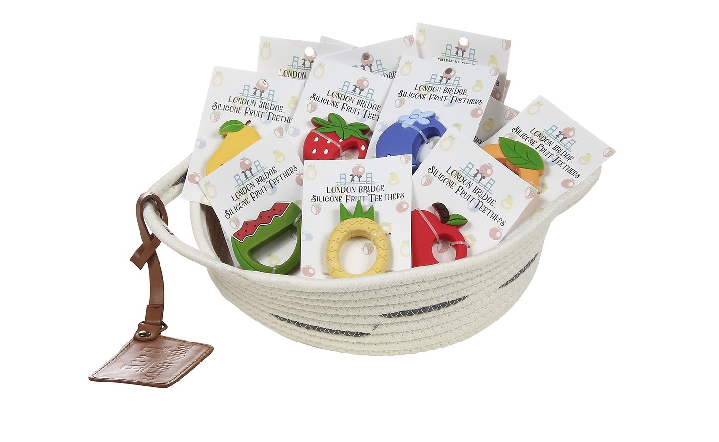 Silicone Basket of Fruit Teethers Prepack