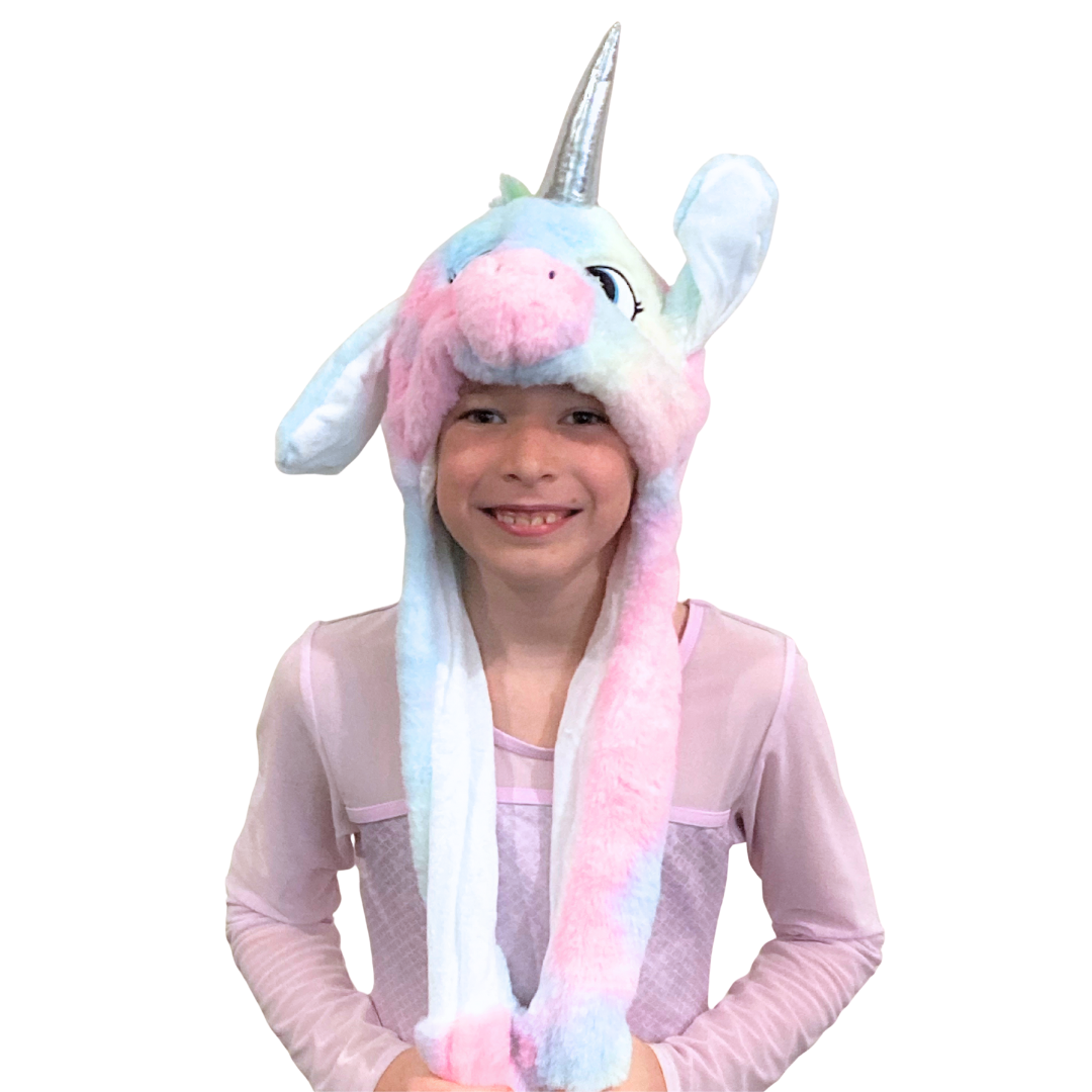 Rainbow Unicorn Hat with Moving Ears