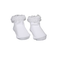Ruffled White Socks