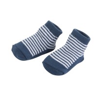 Navy & White Striped Socks