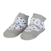 Gray Mary Jane with Polka-Dots Socks 