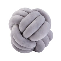 Pewter Gray Knot Ball Pillow