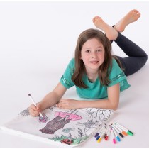 Coloring Pillow DIY Kit: Unicorn