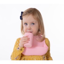 Bubblegum Pink Silicone Drink Cup with Lid & Straw