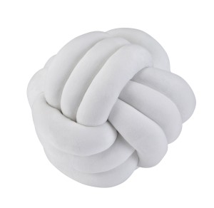 Natural White Knot Ball Pillow