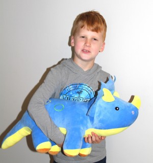 Trey the Triceratops Huggie Pal