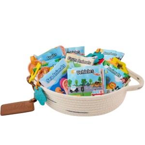 Cloth Book with Teethers Basket Prepack